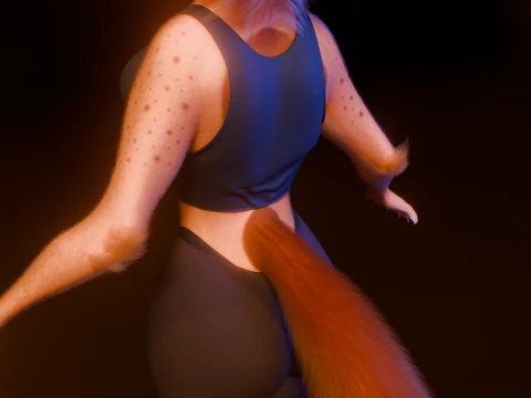 Yennifer Anthro Fox 3D Model