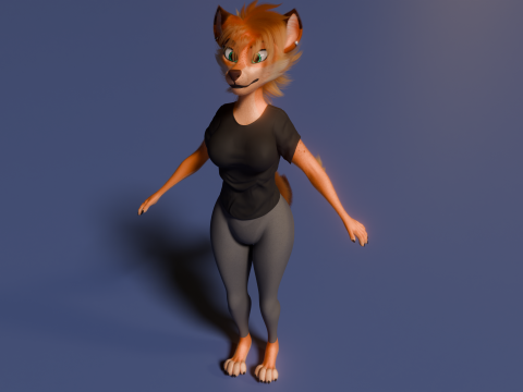 Yennifer Anthro Fox Model 3D