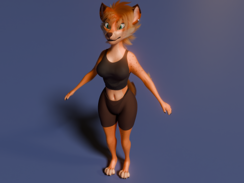 Yennifer Anthro Fox Model 3D