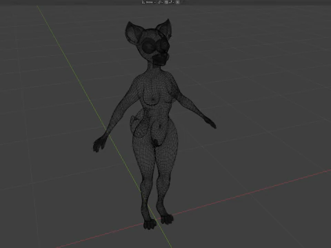 Yennifer Anthro Fox 3D Model