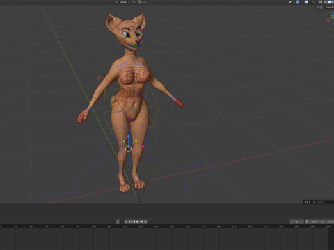 Yennifer Anthro Fox Model 3D