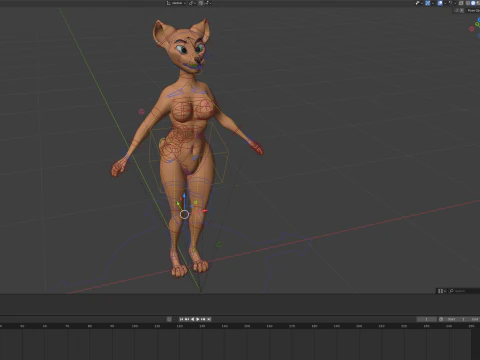 Yennifer Anthro Fox 3D Model