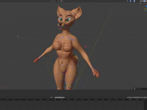 Yennifer Anthro Fox 3D Model