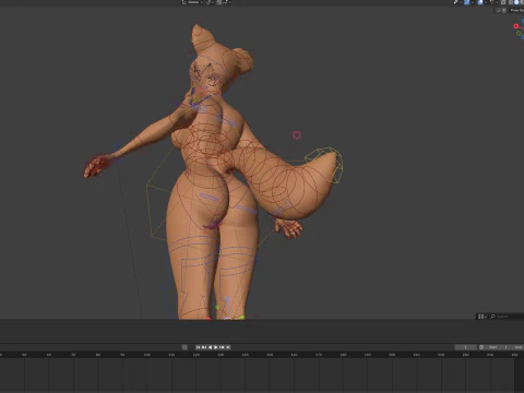Yennifer Anthro Fox 3D Model