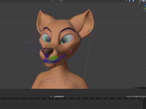 Yennifer Anthro Fox Model 3D