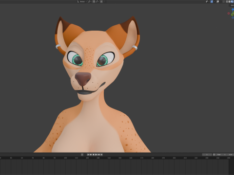 Yennifer Anthro Fox Model 3D