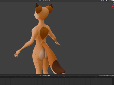 Yennifer Anthro Fox 3D Model