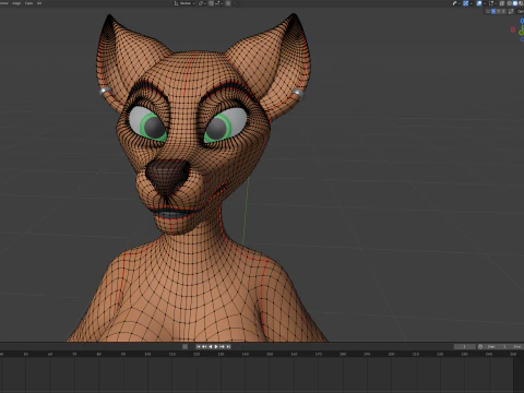 Yennifer Anthro Fox 3D Model