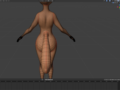Yennifer Anthro Fox Model 3D