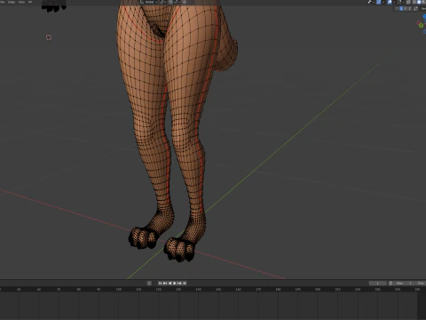 Yennifer Anthro Fox 3D Model