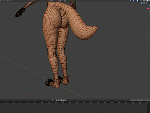 Yennifer Anthro Fox 3D Model