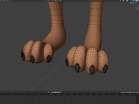 Yennifer Anthro Fox 3D Model