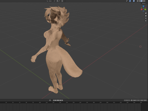 Yennifer Anthro Fox Model 3D