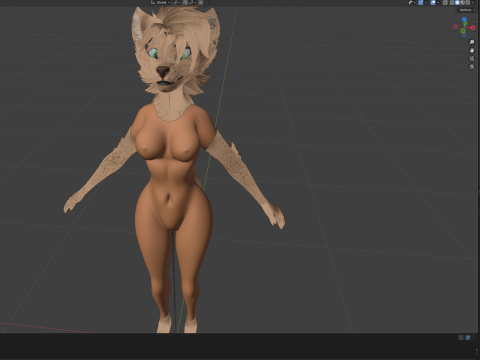 Yennifer Anthro Fox Model 3D