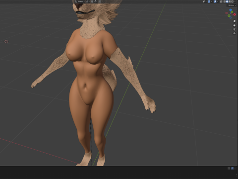 Yennifer Anthro Fox Model 3D