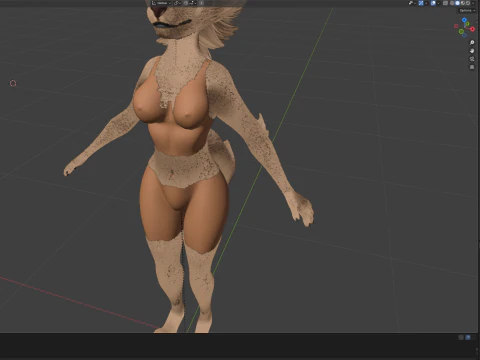 Yennifer Anthro Fox 3D Model