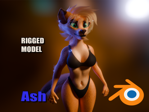 Ash Anthro Fox Modelo 3D