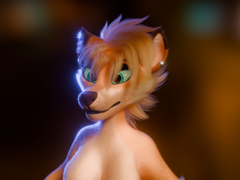 Ash Anthro Fox 3D Model