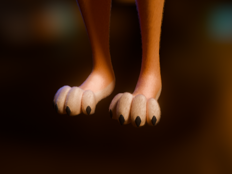 Ash Anthro Fox 3D Model