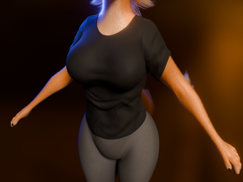 Ash Anthro Fox 3D Model