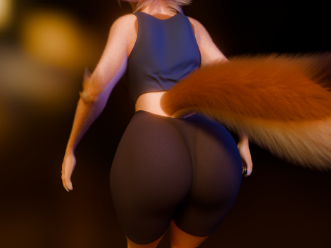 Ash Anthro Fox 3D Model