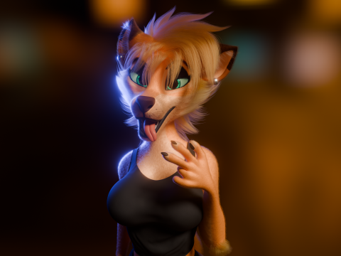 Ash Anthro Fox 3D Model