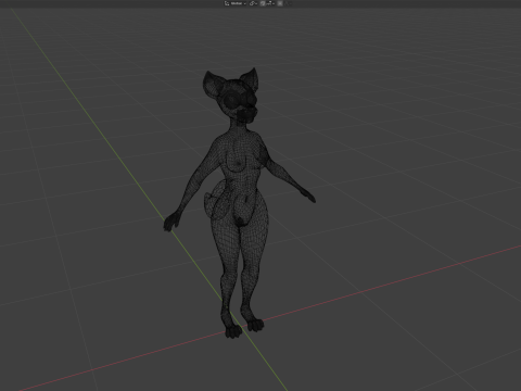Ash Anthro Fox 3D Model