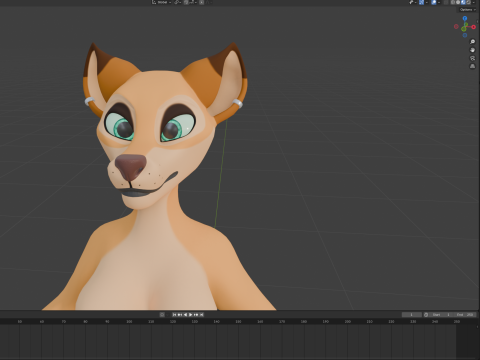 Ash Anthro Fox 3D Model