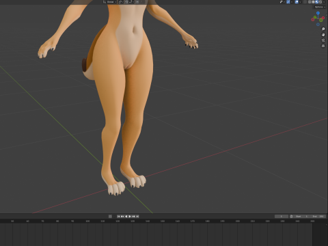 Ash Anthro Fox 3D Model