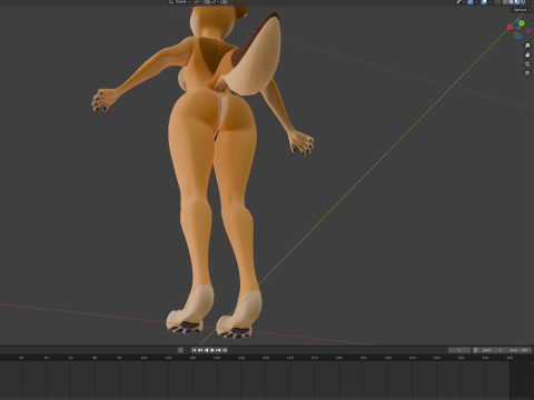 Ash Anthro Fox 3D Model