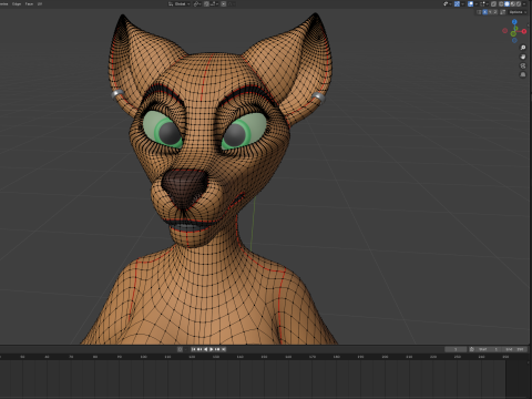 Ash Anthro Fox 3D Model