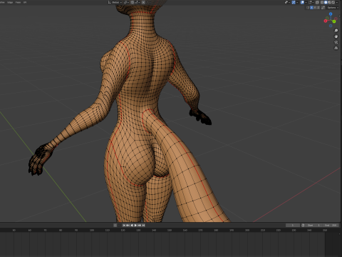 Ash Anthro Fox 3D Model