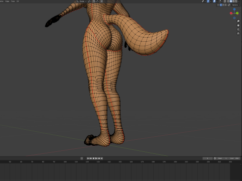 Ash Anthro Fox 3D Model