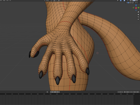 Ash Anthro Fox 3D Model