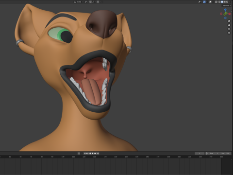 Ash Anthro Fox 3D Model