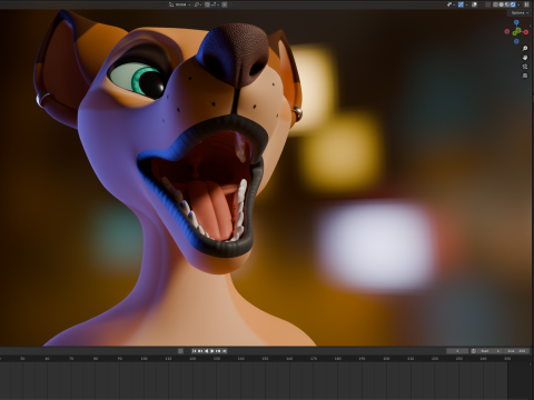 Ash Anthro Fox 3D Model