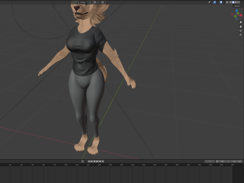 Ash Anthro Fox 3D Model