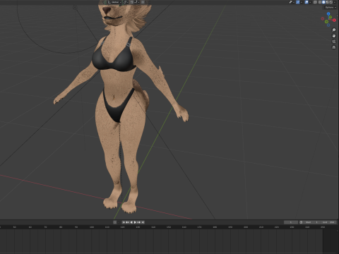 Ash Anthro Fox 3D Model