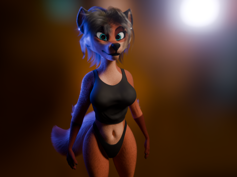 Kate Anthro Fox 3Dモデル