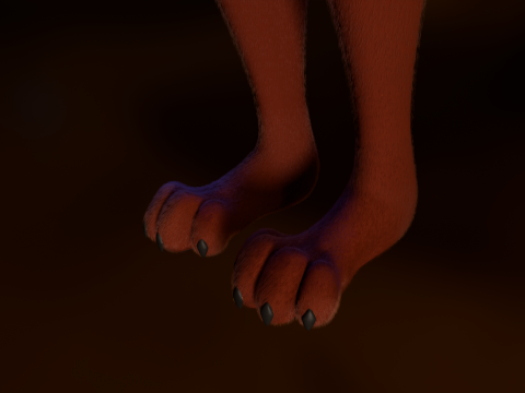 Kate Anthro Fox 3Dモデル