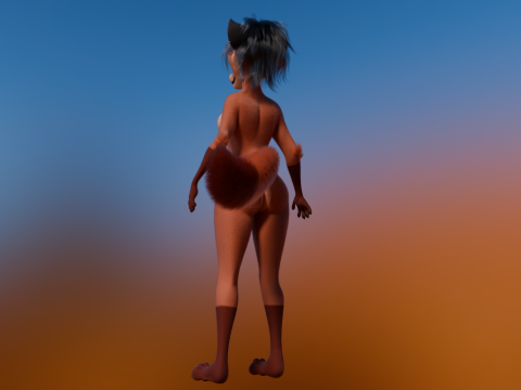 Kate Anthro Fox 3Dモデル