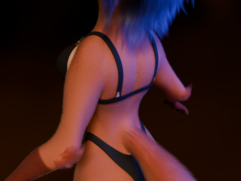 Kate Anthro Fox 3Dモデル