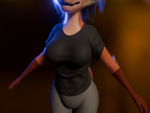 Kate Anthro Fox 3Dモデル