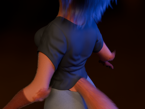 Kate Anthro Fox 3Dモデル