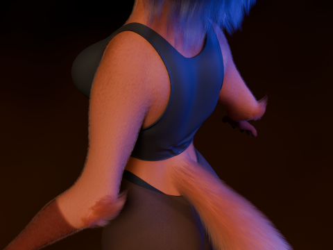 Kate Anthro Fox 3Dモデル