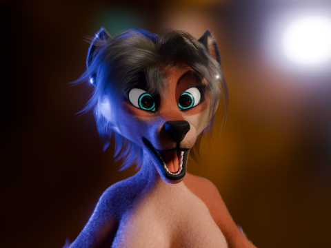 Kate Anthro Fox 3Dモデル