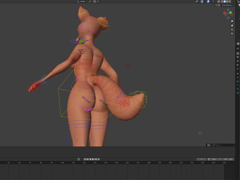 Kate Anthro Fox 3D Model