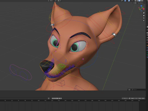 Kate Anthro Fox 3D Model