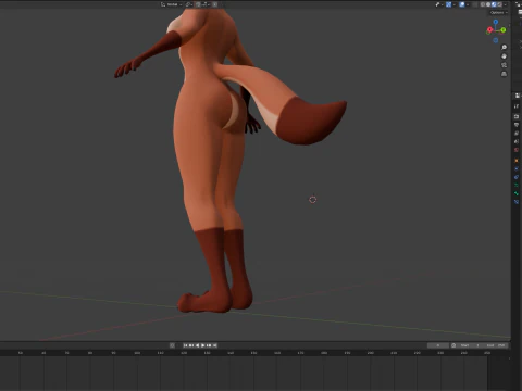 Kate Anthro Fox 3D Model