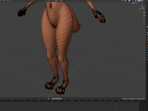 Kate Anthro Fox 3D Model